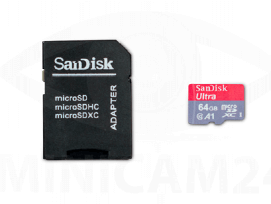Карта памяти SDXC Micro SanDisk Ultra 64GB+ SD adapter - 2