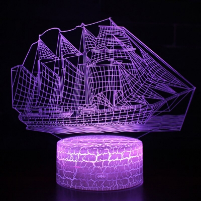 Светодиодный 3D ночник (светильник) Grove Sail-On-3