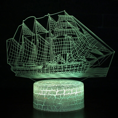 Светодиодный 3D ночник (светильник) Grove Sail-On-4